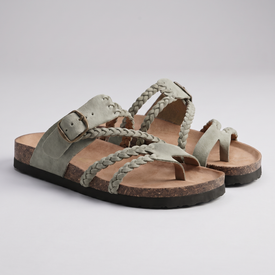MARLBOROUGH BRAIDED CORK SANDALS
