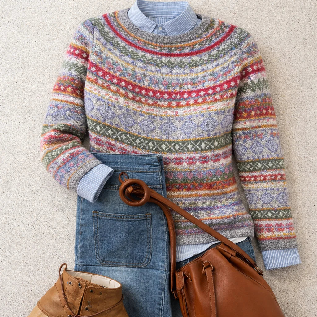 Simona - Chic Vintage Knit Sweater