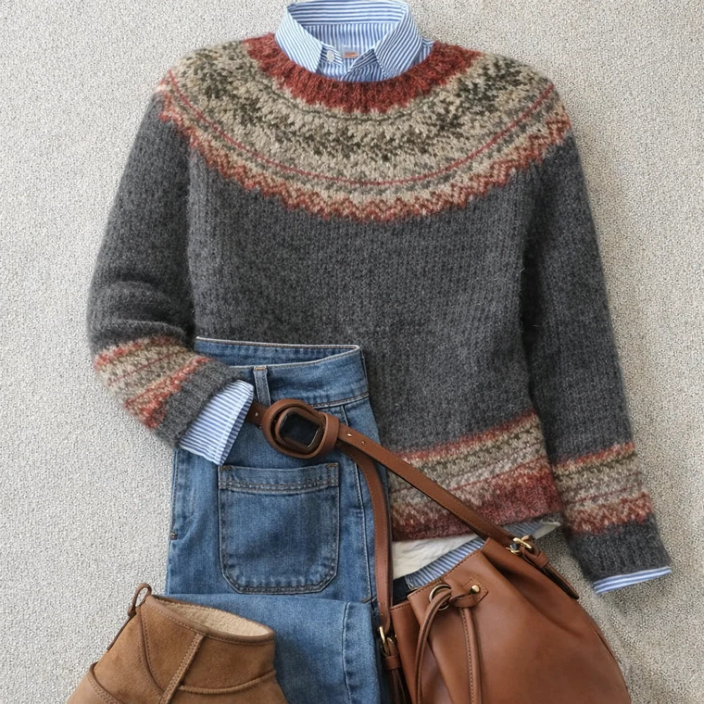 Simona - Chic Vintage Knit Sweater