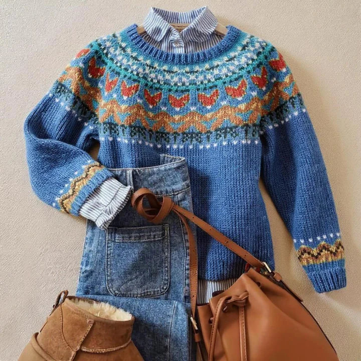 Simona - Chic Vintage Knit Sweater