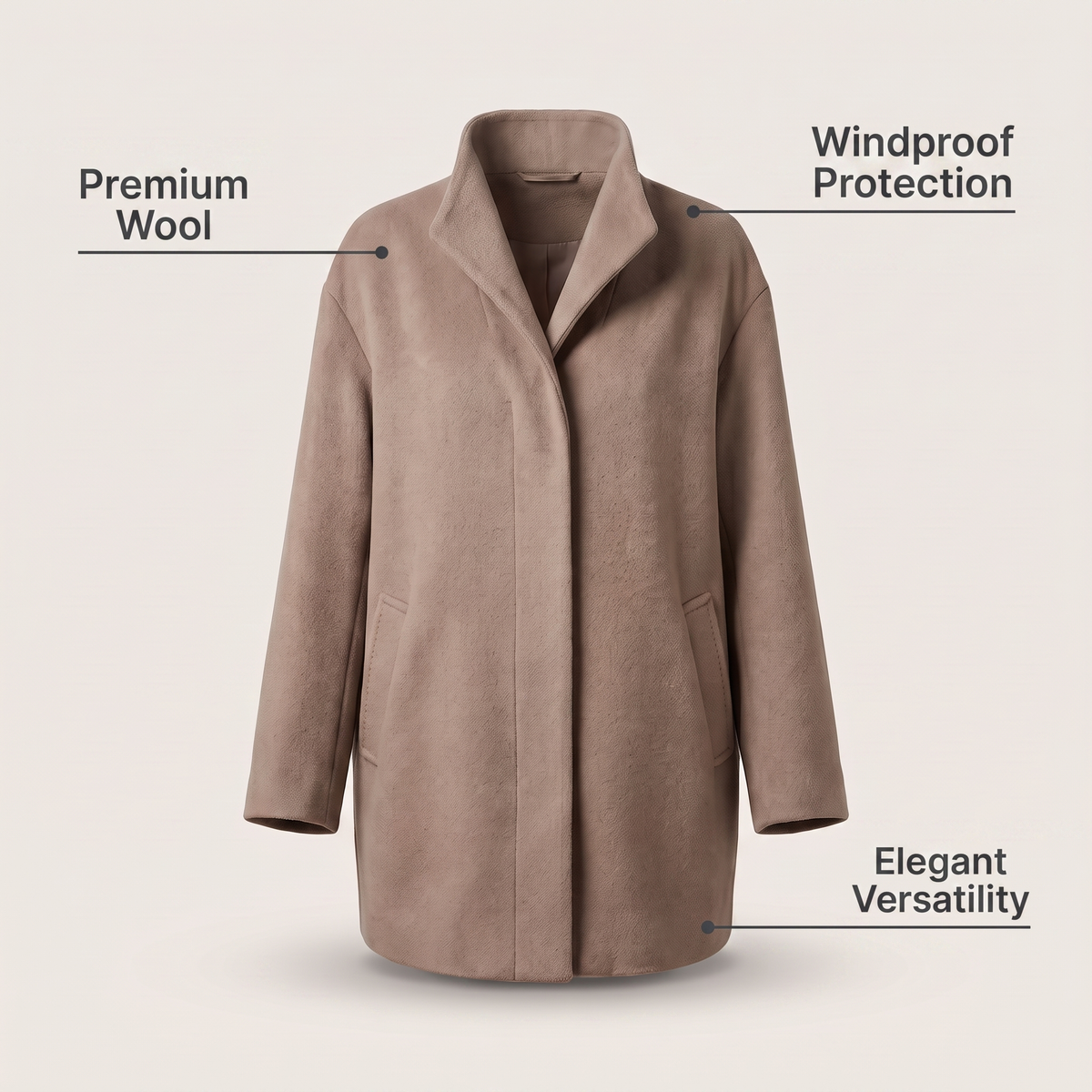 EMMA LUXURY WINDPROOF WOOL JACKET